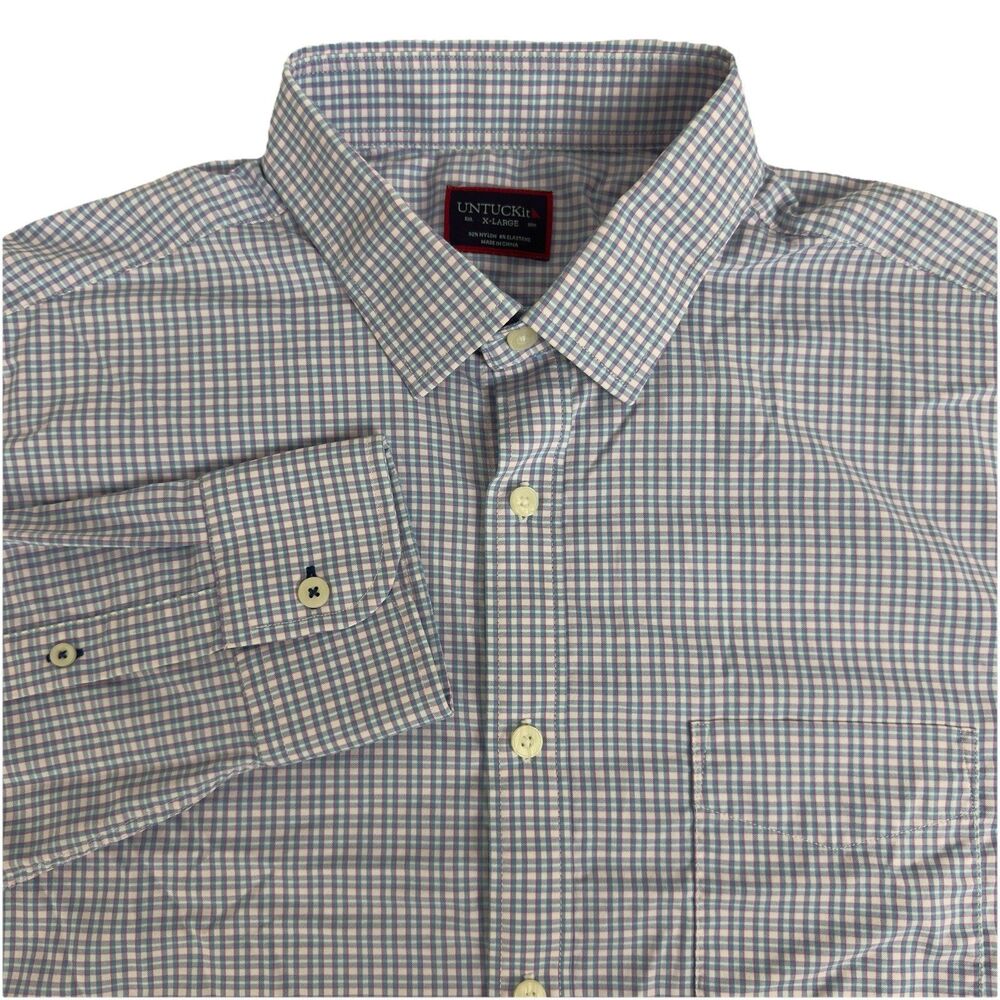 UNTUCKit Dalton Performance Shirt Men’s XL Button Up Stretch Multicolor Plaid